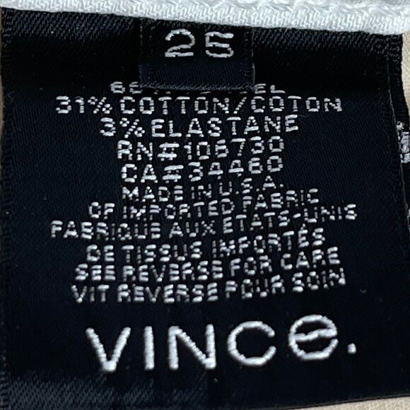 Vince 5 PocketAnkle Skinny White Jeans Sz 25 - Picture 9 of 11